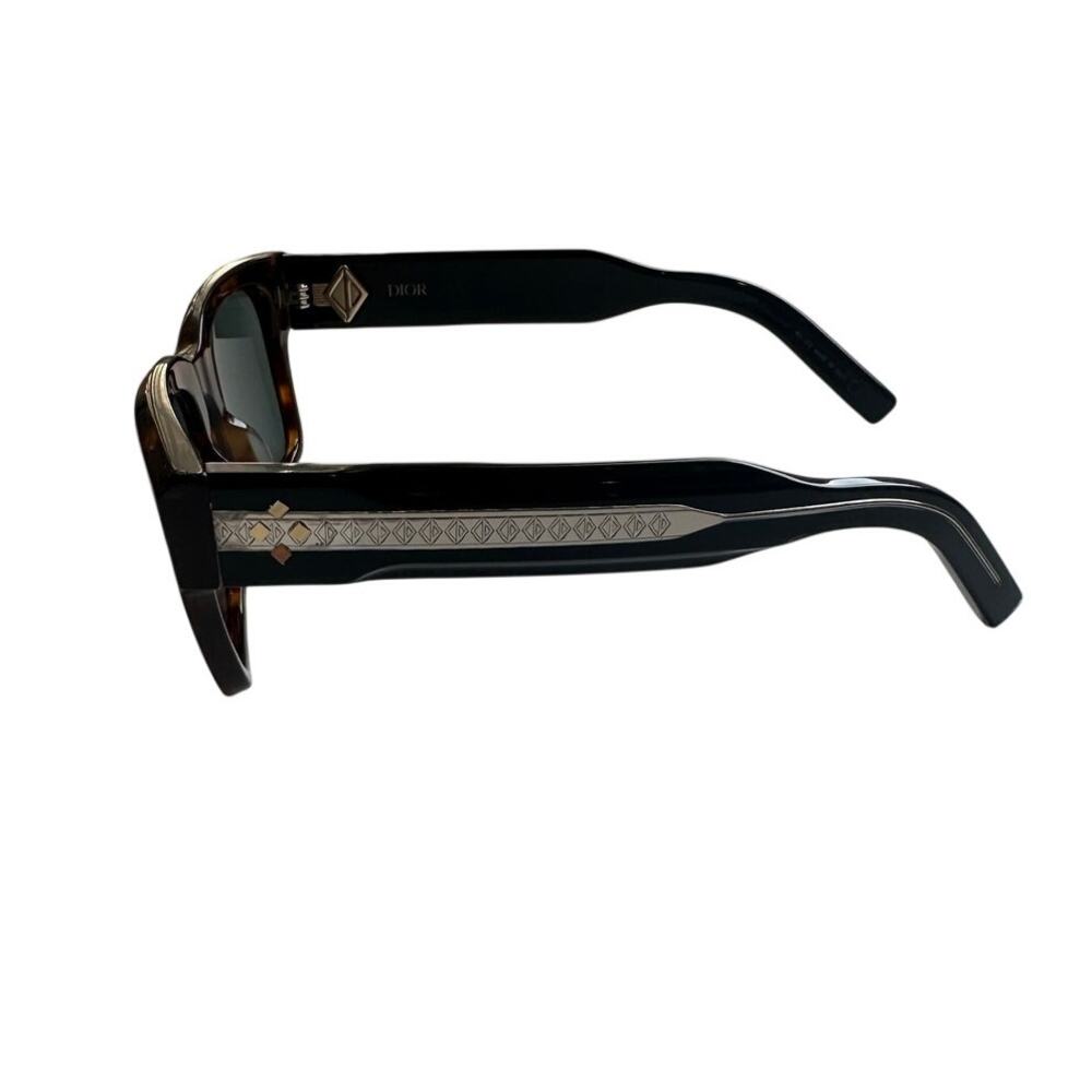Christian Dior CD Diamond Tortoise Rectangular Sunglasses - Picture 5 of 11